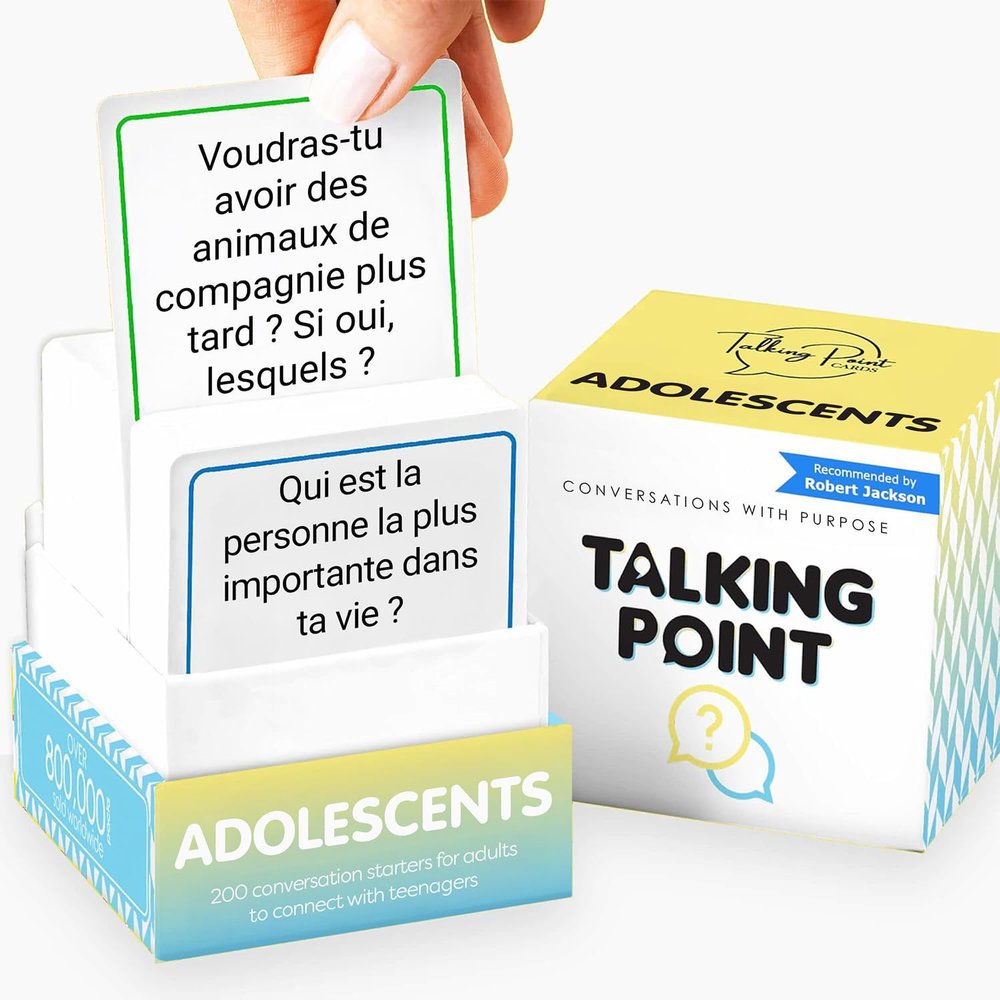 200 Teens Conversation Cards - Adolescents en Franais - Connecting Parents with Their Teenagers - Reduce Screentime with Fun & Deep Conversation - Avoid Conflict, Improve Communication - French