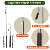 2 Pack 21 inch Adjustable Puppet Handles Arm Control Rod Extendable Metal Puppet Stick Accessory for Small and Large Puppets8-21 inch/ 20-55 cm (2) view 2