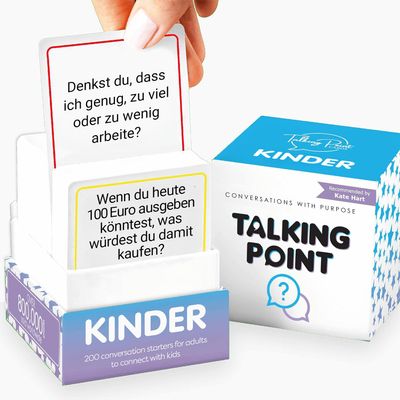 200 Kids Conversation Cards - Kinder auf Deutsch - Help Kids Put Down Tablets and Phones - Get Children to Enjoy Talking and Listening - Great for Car Rides and Family Dinners - German