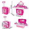 3-in-1 Kids Beauty Vanity Set  60cm Pink Makeup Suitcase with Mirror, Makeup Accessories, Music, Light Effects, and Jewelry  Best Gift for Girls, Portable Pretend Play Set for Ages 3+ view 4
