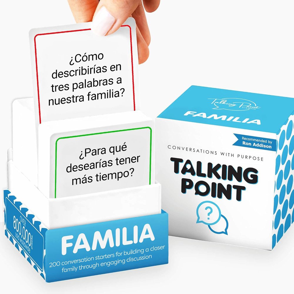 200 Family Conversation Cards - Familia en espaol - Put Down The Phones & Connect with Family - Get to Know Each Other Better with Meaningful Talk - Great for Dinner Table & Road Trips - Spanish