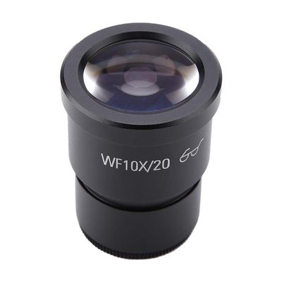 10X Microscope Eyepiece, WF10X or 20 Wide Field Stereo Eyepiece 30mm Mounting, Optical Glass Metal, 1pc Eyepiece for Triocular Binocular Microscope, 66g, 2.3oz Weight