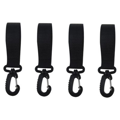 4pairs Rotation Stroller Hooks Heavy-Duty Hanger for Diaper Bags and Accessories Easy Install Strong Adhesive Practical Black Design for Parents