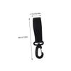 4pairs Rotation Stroller Hooks Heavy-Duty Hanger for Diaper Bags and Accessories Easy Install Strong Adhesive Practical Black Design for Parents view 2