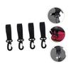 4pairs Rotation Stroller Hooks Heavy-Duty Hanger for Diaper Bags and Accessories Easy Install Strong Adhesive Practical Black Design for Parents view 3