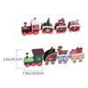 FUNOMOCYA 2pcs Wooden Christmas Train Ornaments Hand-Painted Desktop Decorations Unique Festive Train for Holiday Decor for Memorable Photo Props view 2