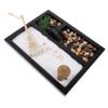 Abaodam Simulation Ocean Scene Zen Garden Decorative Miniature Landscape for Office Desk Black Garden Rakes for Meditation and Relaxation view 1