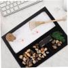 Abaodam Simulation Ocean Scene Zen Garden Decorative Miniature Landscape for Office Desk Black Garden Rakes for Meditation and Relaxation view 4