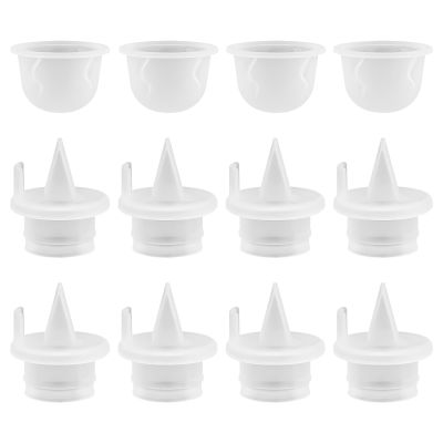12pcs Replacement Breast Pump Parts for Baby Buddha, 8 Duckbill Valves & 4 Silicone Membrane Breast Pump Accessories for BabyBuddha Zoomee Z1/Z2 Motif Medical Twist (BPA Free & DEHP Free)