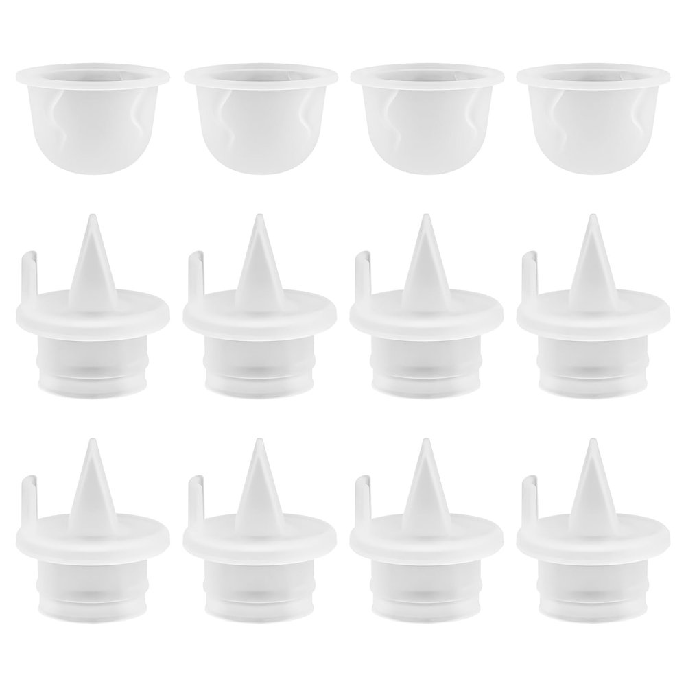 12pcs Replacement Breast Pump Parts for Baby Buddha, 8 Duckbill Valves & 4 Silicone Membrane Breast Pump Accessories for BabyBuddha Zoomee Z1/Z2 Motif Medical Twist (BPA Free & DEHP Free)