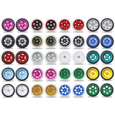 1/64 Wheels & Tyres for 1/64th Scale Cars (Pack of 20 Sets), Rims-Tyres-Set for 1/64th Scale Alloy Model Cars Random Colour