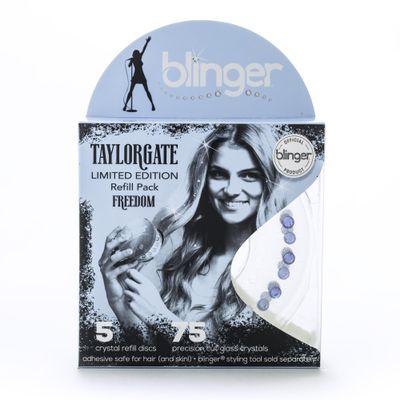 blinger Limited Edition Crystals Refill Pack | 75 Precision-Cut Glass Crystals in 5 Discs | Ideal for Styling with blinger Gem Stamper Tool (Freedom)