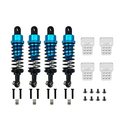 HLSONHENGM 1 Set RC Car Metal Shock Absorber Oil Filled Type with Shock Tower for WPL C14 C24 for MN D90 D91 MN99 99 Adjustable Upgrade Parts(Sky Blue)