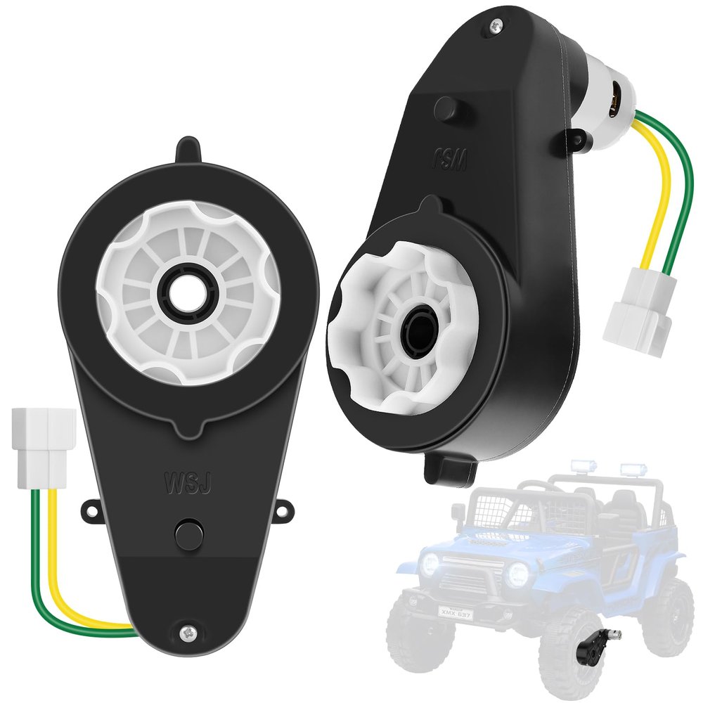 2Pcs 24V Electric Motor Gearbox Powered for Kids Ride On Toys Car,555 24V 40000RPM Powered Wheels Motor Gearbox High Speed Engine RS555 Drive Engine Trax Upgrade Replacement Parts