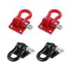 HLSONHENGM 2Pcs RC Car Metal Climbing Trailer Hook Buckle Winch Shackle for 1/10 Scale Track Truck D90 SCX10 Upgrade Spare Parts(Black) view 2