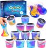 12 Pack Galaxy Slime Kit, Galaxy Slime Cup Party Favors for Girls Boys, 12 Constellations Series Mini Slime Bulk, Wet, Non-Sticky, Stress Relief Toy for Kids, Classroom Rewards, Party Supplies view 1
