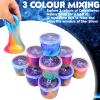 12 Pack Galaxy Slime Kit, Galaxy Slime Cup Party Favors for Girls Boys, 12 Constellations Series Mini Slime Bulk, Wet, Non-Sticky, Stress Relief Toy for Kids, Classroom Rewards, Party Supplies view 3