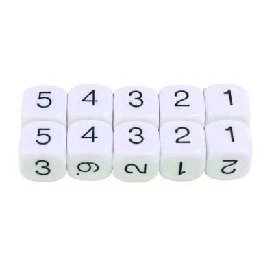 Clear Acrylic Dice Set - 10 Pieces for Board Games, Math Learning, and More  0.6 X 0.6 X 0.6 Inches  Perfect for Dungeons & Dragons, Party Games