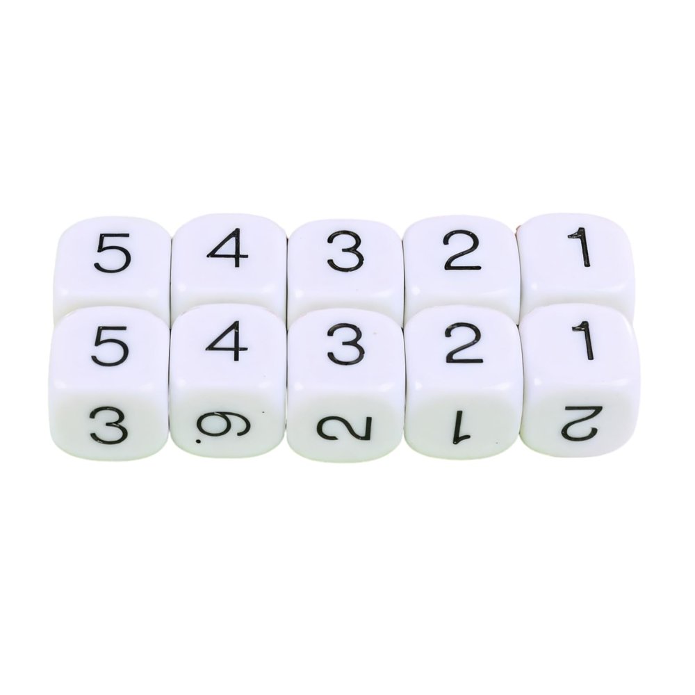 Clear Acrylic Dice Set - 10 Pieces for Board Games, Math Learning, and More 0.6 X 0.6 X 0.6 Inches Perfect for Dungeons & Dragons, Party Games