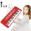 Kids Toddler Toy Piano Keyboard, 37 Key Pianos for Kid Music Toys Instruments with Microphone Dual Speaker Ideal for 3 4 5 6 7 8 Year Old Girl Boy Birthday/Christmas Day Gift (Red) view 1