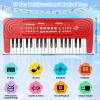 Kids Toddler Toy Piano Keyboard, 37 Key Pianos for Kid Music Toys Instruments with Microphone Dual Speaker Ideal for 3 4 5 6 7 8 Year Old Girl Boy Birthday/Christmas Day Gift (Red) view 2
