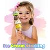 Wooden Ice Cream Cart Toy Playset with Ice Cream Toys Pretend Play Food Truck Play Kitchen Accessories with Ice Lolly & Scoop & Menu Wooden Toys Gift for 3 4 5 6 7 8 Year Old Girls Boys view 4