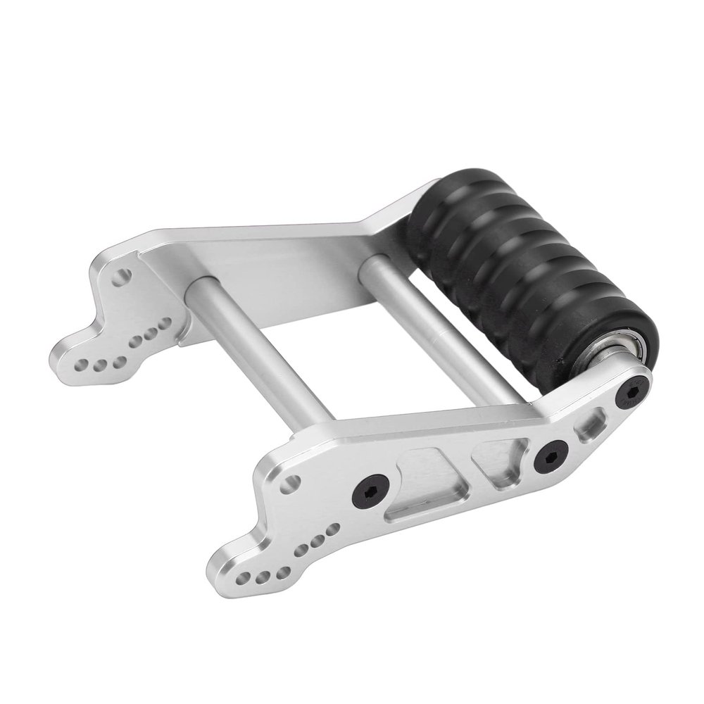 Acouto Aluminum Rear Up Wheel for LOSI LMT AXLE 4 LOS04022 1/8 RC Car Black | Upgrade Part for Enhanced Performance and Control (Silver)