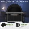 Crib Blackout Tent for Pack N Play, Pop Up Travel Crib Blackout Cover Canopy, Breathable Baby Sleep Pod with Safe Bottom Design, Blocks 70% Light view 2