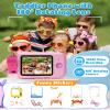 Kids Smart Phone Toys for Boys, Christmas Birthday Gifts for Girls Boys Ages 3-10, Touchscreen Toddler Learning Play Toy Phone with Rotating Camera, Game, Music Player, 8GB SD Card(Pink) view 3