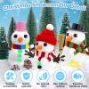 Rtisaeu 12 Pack Christmas Snowman Crafts for Kids, Build a Snowman Kit Indoor Decorations, DIY Snowman Kit Christmas Stocking Stuffers Gift Snowman Making Kit Toys for Activities Party Supplies view 3