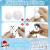 Rtisaeu 12 Pack Christmas Snowman Crafts for Kids, Build a Snowman Kit Indoor Decorations, DIY Snowman Kit Christmas Stocking Stuffers Gift Snowman Making Kit Toys for Activities Party Supplies view 4