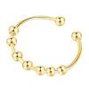 Anxiety Rings for Women, Fidget Ring Women, Women's Adjustable Stainless Steel Open Spinner Beads Rings, Anxiety Fidget Rings for Night Out, Dating, Party, Daily Wear, Work (Gold) view 1