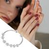 Anxiety Rings for Women, Fidget Ring Women, Women's Adjustable Stainless Steel Open Spinner Beads Rings, Anxiety Fidget Rings for Night Out, Dating, Party, Daily Wear, Work (Silver) view 3