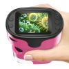 1000X Handheld Microscope for Kids 4K 2.0" Screen Rechargeable Mini Pocket Digital Microscopes w/Slides Kit Portable Edu Gift Age 4-6 8-12 Children Students (Pink) view 1