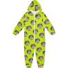 CHIFIGNO Personalized Unisex Onesie Kids with Face Photo Custom One Pieces Jumpsuits Halloween Cosplay Costume for Autumn Winter, Fluorescent Yellow, 13-14 Years view 1