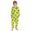 CHIFIGNO Personalized Unisex Onesie Kids with Face Photo Custom One Pieces Jumpsuits Halloween Cosplay Costume for Autumn Winter, Fluorescent Yellow, 13-14 Years view 2