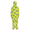 CHIFIGNO Personalized Unisex Onesie Kids with Face Photo Custom One Pieces Jumpsuits Halloween Cosplay Costume for Autumn Winter, Fluorescent Yellow, 13-14 Years view 3