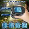 1000X Handheld Microscope for Kids 4K 2.0" Screen Rechargeable Mini Pocket Digital Microscopes w/Slides Kit Portable Edu Gift Age 4-6 8-12 Children Students (Grey) view 2