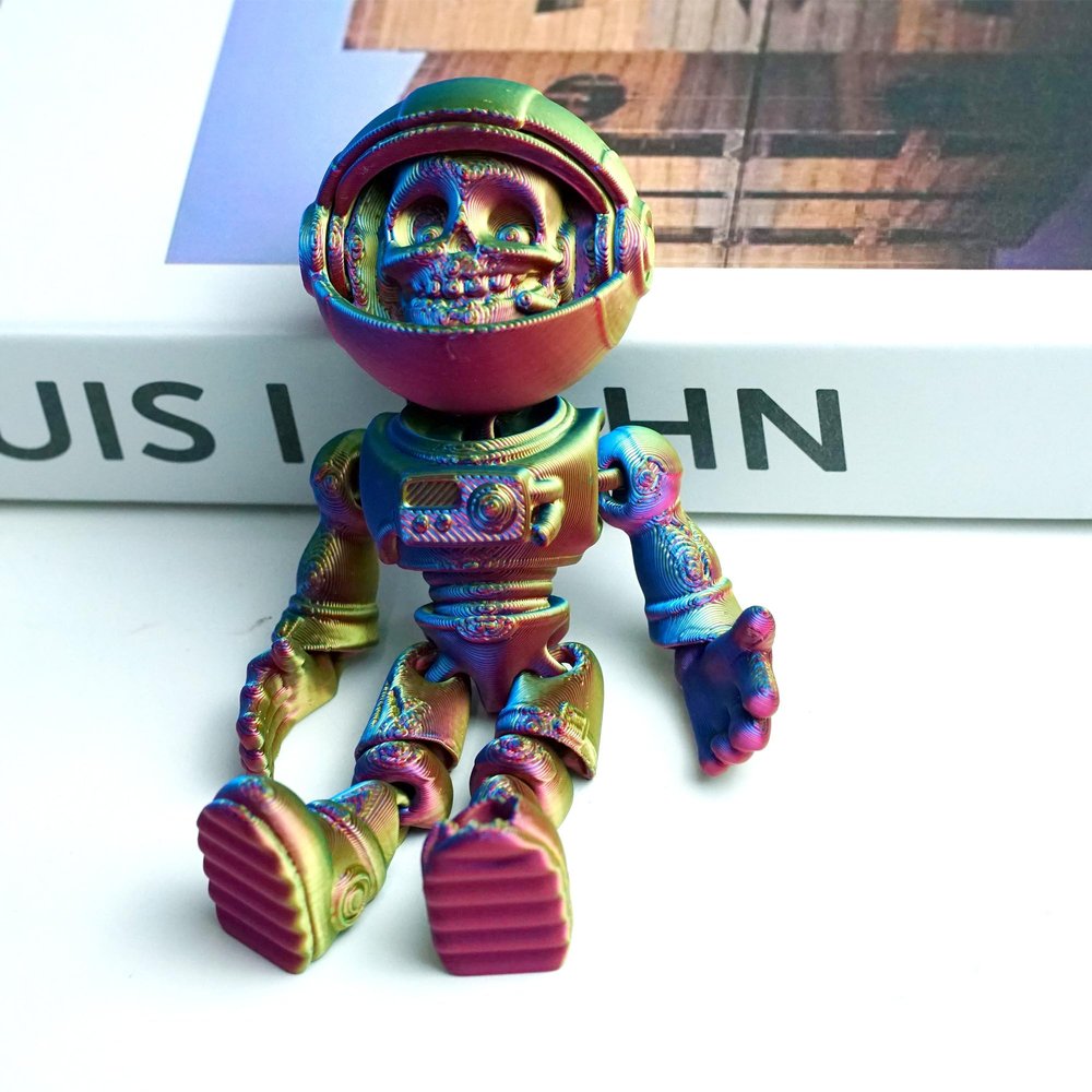 3D Printed Skeleton Astronaut,Articulated Zombie Astronauts Models,Flexible Joint Figurines, 3D Printing Stuff Cheap,Stress Relief, Fidget restlessness, ADHD Toys, Surprise Fantasy Gifts