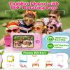 Kids Smart Phone Toys for Boys, Christmas Birthday Gifts for Girls Boys Ages 3-10, Touchscreen Toddler Learning Play Toy Phone with Rotating Camera, Game, Music Player, 8GB SD Card(Pink Rabbit) view 3