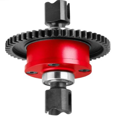 Aluminum 50T Center Differential for Arrma 1/7 Big Rock Felony Fireteam Infraction Mojave 6S BLX,1/8 Kraton Notorlous Outcast Talion TLR Tuned Typhon Typhon 6S BLX Upgrades Parts,# ARA311118 (Red)