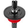Aluminum 50T Center Differential for Arrma 1/7 Big Rock Felony Fireteam Infraction Mojave 6S BLX,1/8 Kraton Notorlous Outcast Talion TLR Tuned Typhon Typhon 6S BLX Upgrades Parts,# ARA311118 (Red) view 2