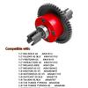 Aluminum 50T Center Differential for Arrma 1/7 Big Rock Felony Fireteam Infraction Mojave 6S BLX,1/8 Kraton Notorlous Outcast Talion TLR Tuned Typhon Typhon 6S BLX Upgrades Parts,# ARA311118 (Red) view 3