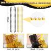 144 PCS Gold Black New Year Necklaces, New Year Eve Necklaces, 33'' Round Happy New Year Necklace Accessories, 2026 New Year Party Beads for New Year's Day, Halloween, Christmas, Carnival Party Favors view 2