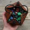 Luxylei Dice Bag, Leather Dice Pouch,Polyhedral Drawstring Dice Storage Pouch,DND Dice Bag for Table Games,Great for Chessboard Game Accessories Storage view 2