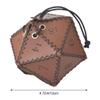 Luxylei Dice Bag, Leather Dice Pouch,Polyhedral Drawstring Dice Storage Pouch,DND Dice Bag for Table Games,Great for Chessboard Game Accessories Storage view 3