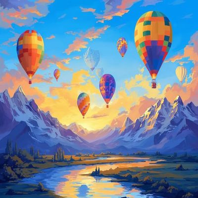 1000 Adult Puzzles, Hot Air Balloons and Sunsets, Stunning Bright Colors, Perfect for Sky Puzzles Enthusiasts
