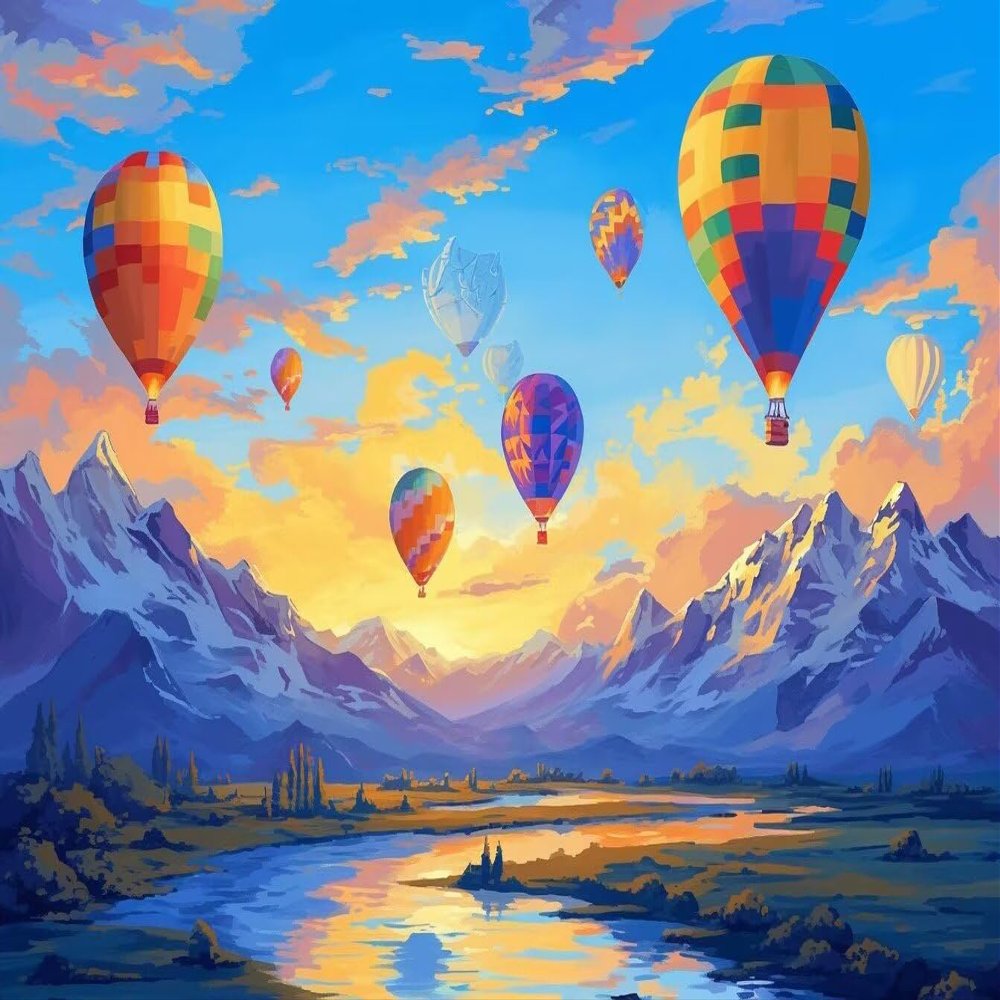 1000 Adult Puzzles, Hot Air Balloons and Sunsets, Stunning Bright Colors, Perfect for Sky Puzzles Enthusiasts