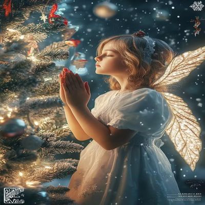 1000 Pieces of Puzzle,Elf Girl Praying Christmas Series Wooden Puzzle,Dust-Free Perfect Interlocking,Suitable for Home Decoration,Birthday Gifts,Suitable for Both Men and Women