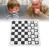Jopwkuin Checkers Game, Checkers Board Game Safe Portable for Party for Adults (Black) view 3
